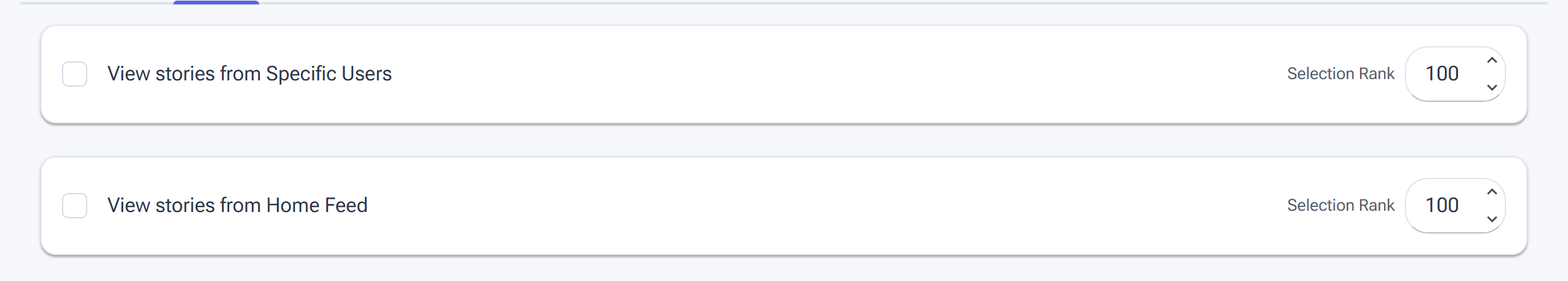 The StoryViewer Sources tab with source checkboxes and Selection Rank
